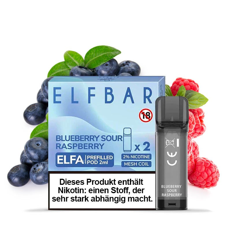 ELFA Pods 2x 600 - Blueberry Sour Raspberry