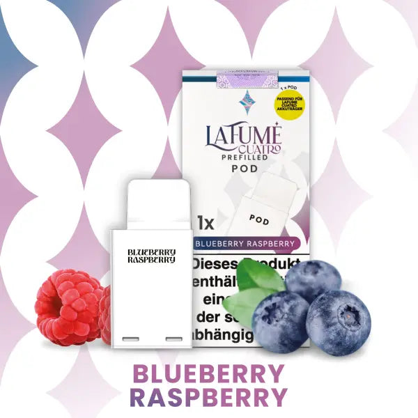 La Fume Cuatro – Blueberry Rasperry Pod – 1er Pack