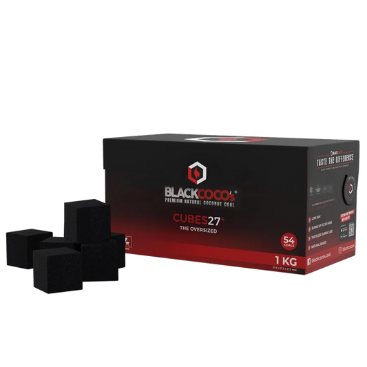 BlackCoco's Shisha Kohle 1kg CUBES27 Kokoskohle Kokosnuss Naturkohle 27mm Grill BBQ (Kopie)