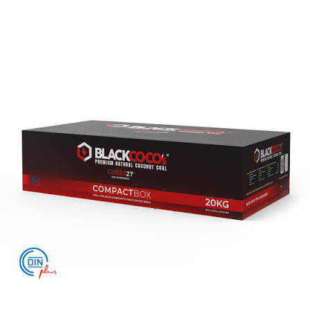 BlackCoco's Shisha Kohle 10kg CUBES26 Kokoskohle Kokosnuss Naturkohle 26mm Grill BBQ