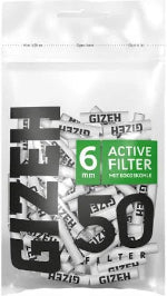 GIZEH Active Filter Aktivkohle 6mm 50er Black oder Rainbow