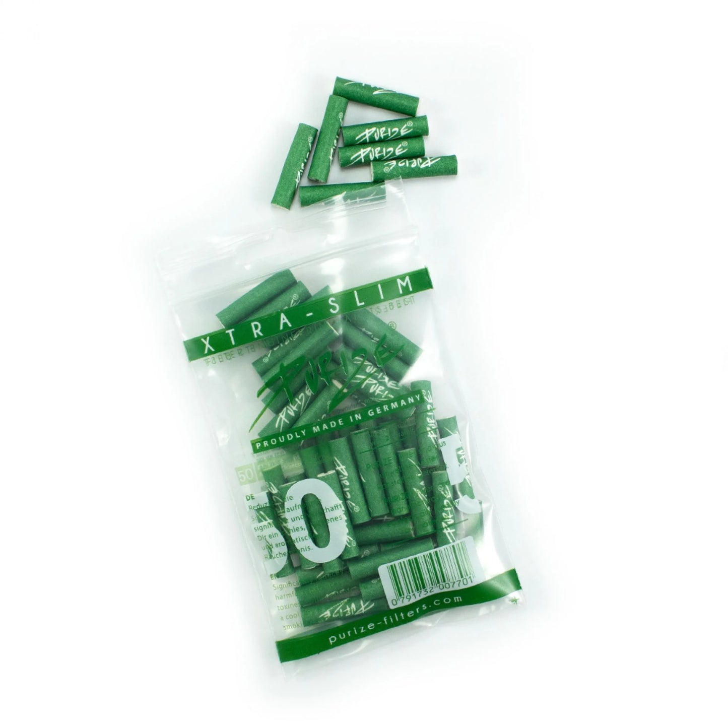 50 x PURIZE XTRA Slim Size Aktivkohlefilter Carbon ø 5,9mm