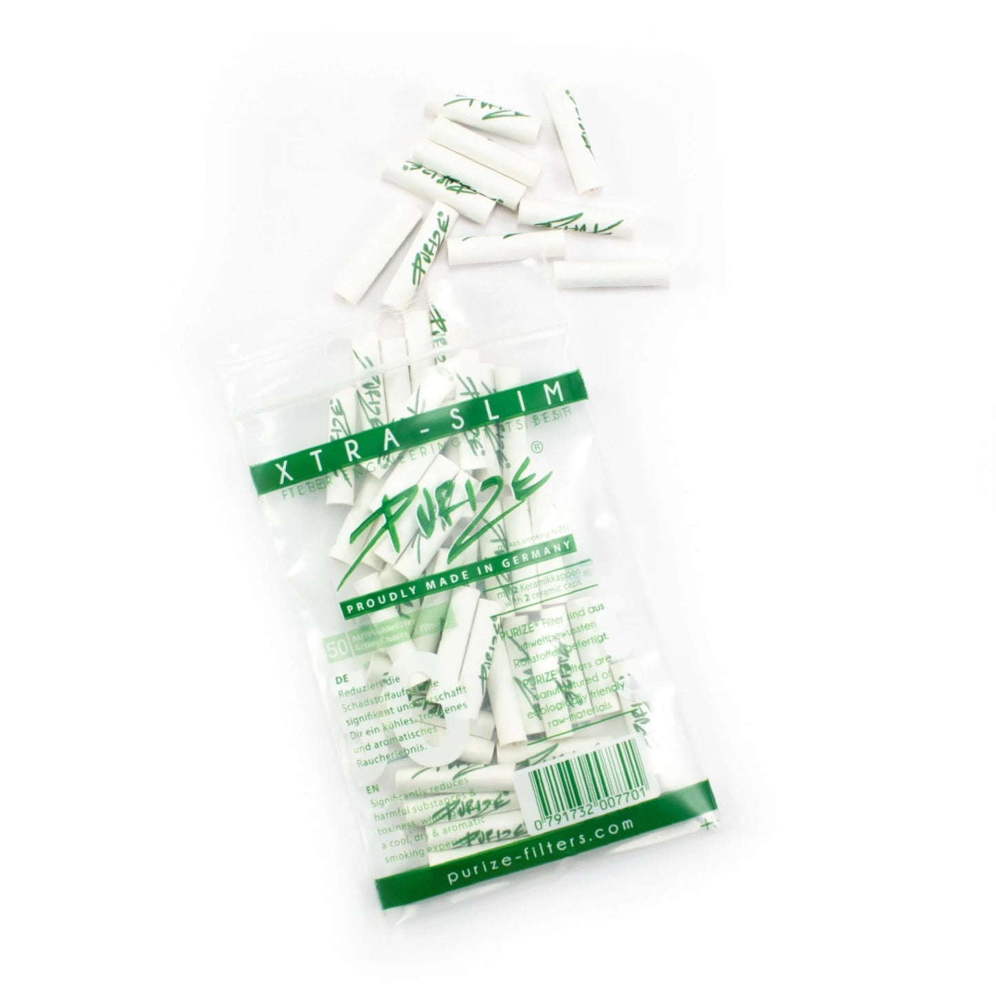 50 x PURIZE XTRA Slim Size Aktivkohlefilter Carbon ø 5,9mm
